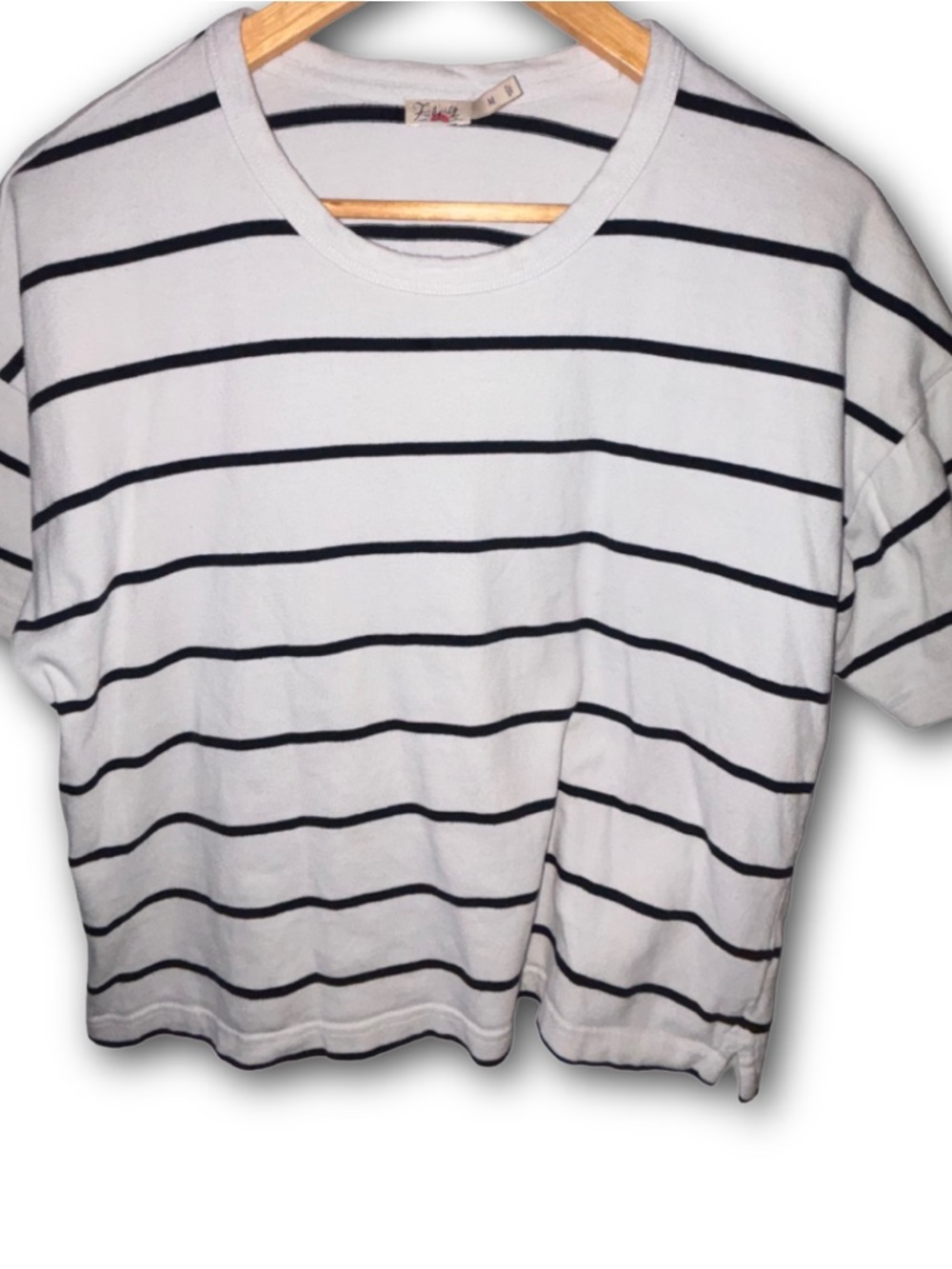 Faherty Brand Sport Jersey Short-Sleeve Tee in White Osprey Stripe